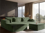 Oversized 108" Cloud Sectional Couch, Comfort U Shaped Boneless Couch by VYUXWO