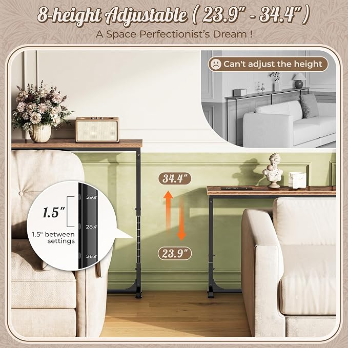 Huuger 102.4 Inch Behind Couch Table - Image 4