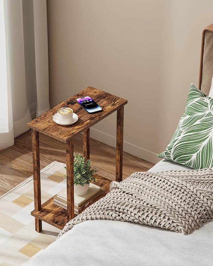 TUTOTAK Small Side Table, Narrow End Table, Skinny Sofa Table, Slim Nightstand - Image 3