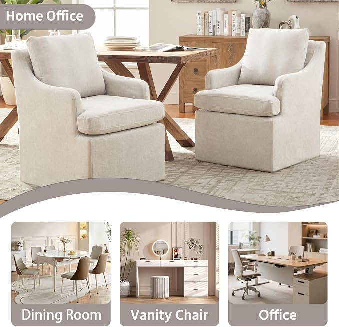 VKNOW Upholstered Dining Chairs Set of 2, Modern Kitchen Chairs Dinner Chairs - Image 9
