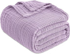 EMME Muslin Blankets for Adults Throw Blanket for Couch Breathable Gauze Soft - Image 7