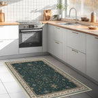 Dark Green Oushak 3x5 Large Entryway Rug - Image 3