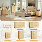 VINGLI Fluted Dresser for Bedroom, 6 Drawer Dresser - Image 6