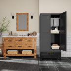 71"H Metal Tall Armoire Wardrobe Closet - Image 7