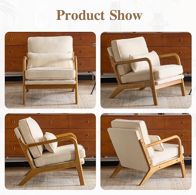 Karl home Mid Century Modern Accent Chair - Image 6