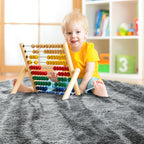 4x6 Grey Fluffy Soft Area Rug Non-Slip - Image 6