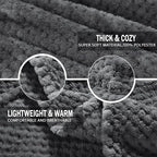 Exclusivo Mezcla Soft Waffle Fleece Bed Blanket King Size, Cozy Flannel - Image 7