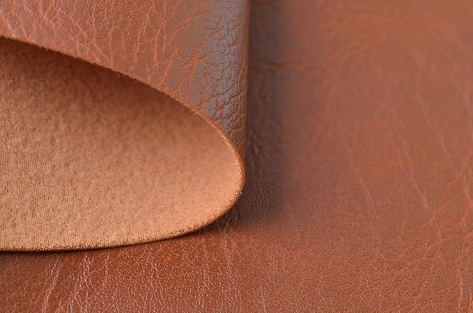 Wento Thick 3 Yard Faux Leather Fabric Soft Skin Grain PU Leather - Image 3