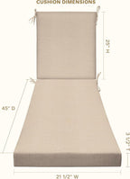 Honeycomb Outdoor Chaise Lounge Cushion - Image 2