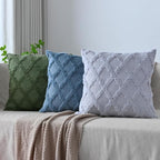 Set of 2 Soft Moroccan Throw Pillow Covers 20x20 Inch Plush Boho Decorative - Image 6