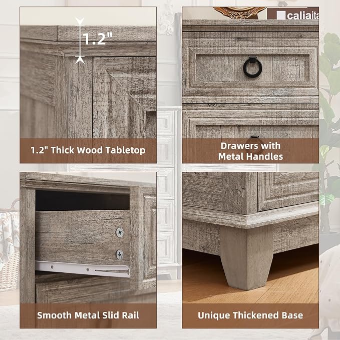 Joaxswe Farmhouse 6 Drawer Dresser - Image 7