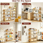 4-Tier Wooden Bookshelf, Modern Open Bookcase - Image 6