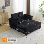 VINGLI 56" Oversized Chaise Lounge Chair, Movie Room - Image 2