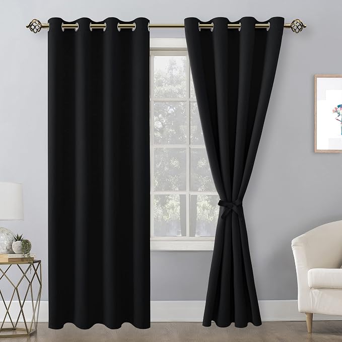 Blackout Curtains for Bedroom, 52 x 84 Inches Long, 2 Panels, Window Curtains - Image 8