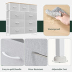 9-Drawer Dresser for Bedroom, Anti-Tip Tall Storage Organizer Chest of Drawers - Image 6