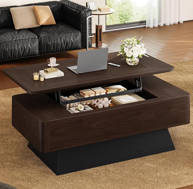 47.2" Mid-Century Modern Lift Top Coffee Table - Image 9