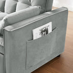 3-in-1 Convertible Sleeper Sofa Bed, 55 inch Small Couch - Image 9