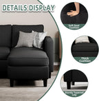 SUNLEI L-Shaped Sectional Sofa, Sectional Couches - Image 6