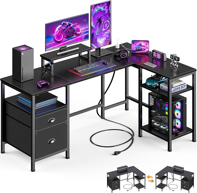 Furologee L Shaped Gaming Desk by Furologee