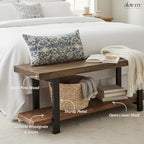 Alaterre Furniture Pomona Entryway Bench – Modern Rustic 48-Inch Solid Wood - Image 5