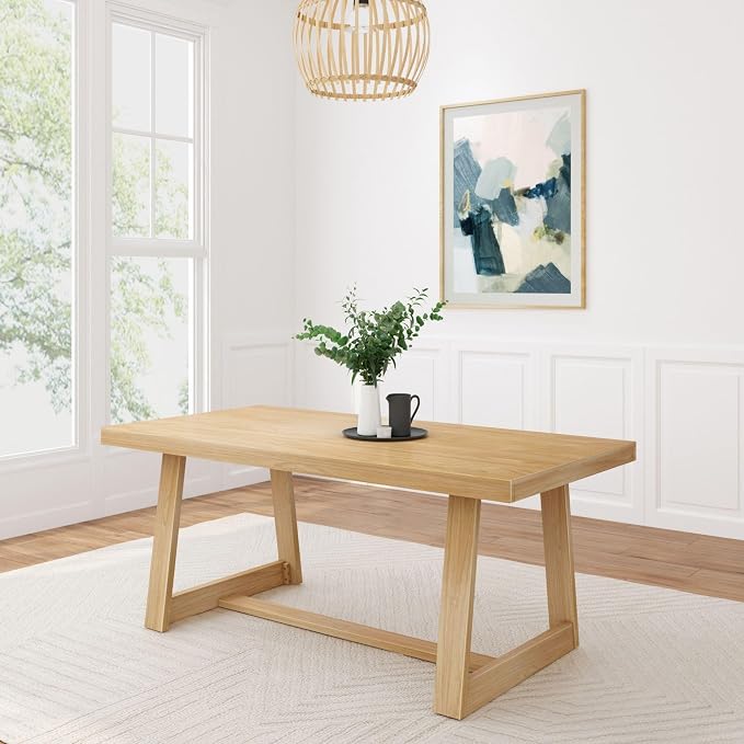 Plank+Beam 72 Inch Farmhouse Dining Table, Solid Wood Rustic Kitchen Table by PlankBeam