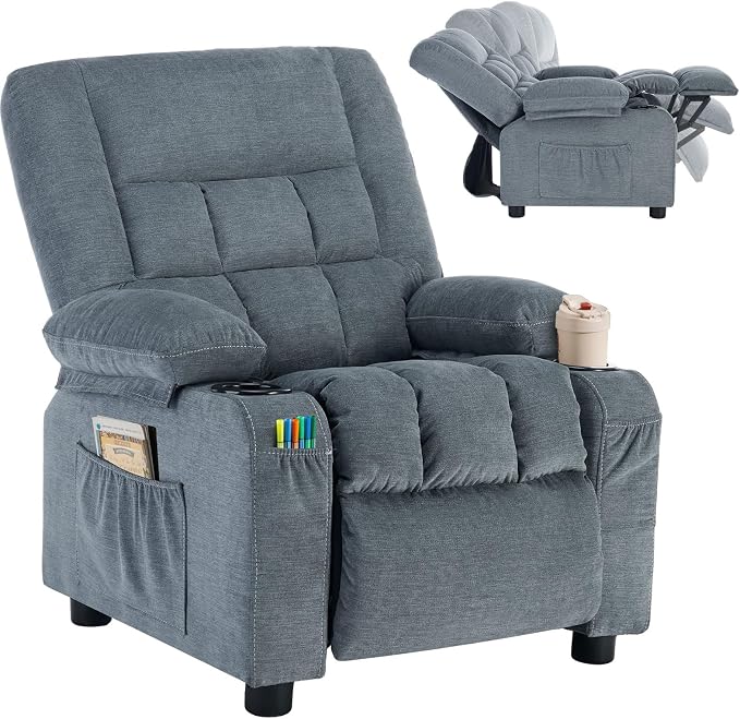 BOSMILLER Kids Recliner Chair， Push Back Toddler Recliner by Bosmiller