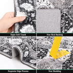 HEBE Hallway Runner Rug 2'x6', Washable Non Slip Kitchen Rug Runner | Soft Boho - Image 3