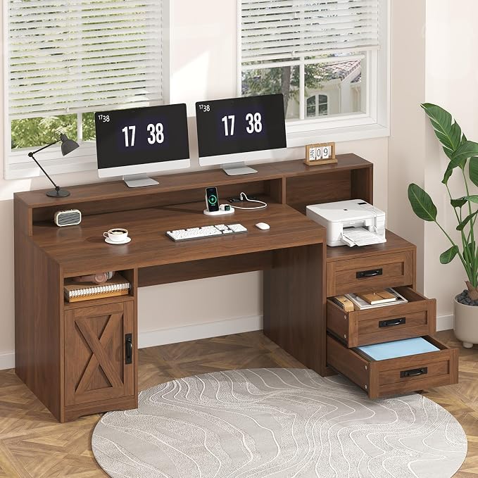 TVU Farmhouse Computer Desk - Image 3