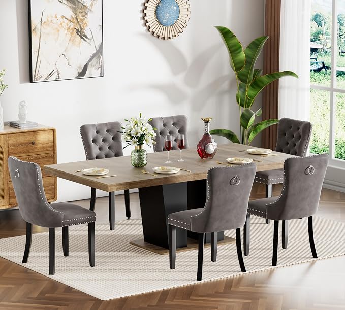 Henf 7 Pieces Extendable Dining Table Set by Henf