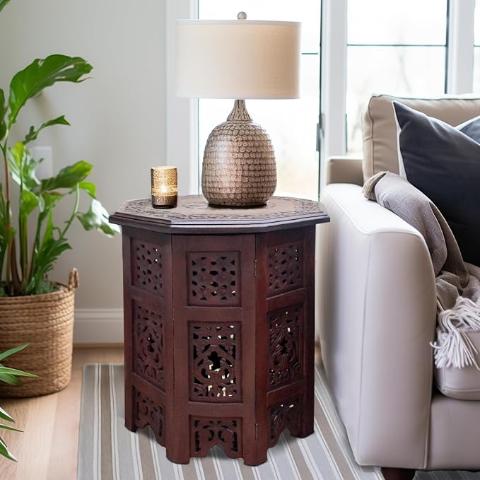 COTTON CRAFT Solid Wood Accent End Table - Image 2