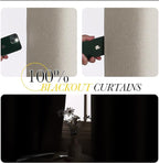 NICETOWN 100% Blackout Curtains 63 inches Long - Image 3