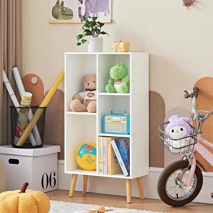 LEYAOYAO 5 Cube Bookshelf 3-Tier Bookcase - Image 6