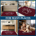 OLANLY Dog Door Mat for Muddy Paws 70x46, Paw Print Design Chenille Mud Mat | - Image 8