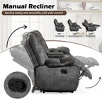 HAOMARKETS 2-Piece Recliner Sofa Set, Include Single Power Recliner Chair - Image 4