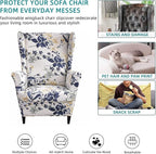 KRFOONN Wingback Chair Covers Slipcovers 2 Piece Stretch Wing Chair Covers - Image 5