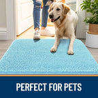 OLANLY Dog Door Mat for Muddy Paws 44x24, Super Absorbent Chenille Mud Mat | - Image 6