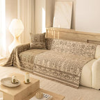 VClife Vintage Floral Bohemain Couch Cover, Soft Breathable Chenille Sofa Cover - Image 4