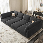 Belffin 111" Cloud Sectional Sleeper Sofa by Belffin