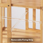 YOWOS Rotating Bookshelf Tower, 360° Display Spinning Bookcase, Bamboo - Image 8