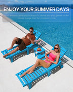 Patio Chaise Lounge Chair Set of 2, Oversize Lounge Chairs - Image 3