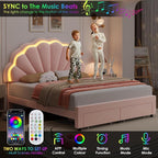 HIFIT Queen Upholstered Smart LED Bed Frame - Image 4