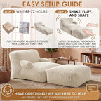 6FT Large Bean Bag Chair Lounger - Image 6