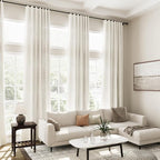 Cream Linen Curtains 90 Inches Long - Image 7