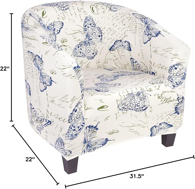 SearchI Club Chair Slipcover Stretch Barrel Chair Covers Printed Tub Chair - Image 10