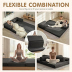 JUIKURY Foldable Convertible Sofa Bed, Tri-Fold Floor Couch Sleeper Sofa - Image 3