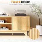 VINGLI 58.6" TV Stand for 70 Inch TV, Mid Century Entertainment Center - Image 2