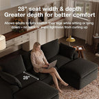 Novilla 104.3" Modular Cloud Couch, Modern Sectional Sofa - Image 15