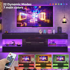 Bestier Black TV Stand for 55/60/65 Inch TV, High Gloss Modern TV Stand - Image 6