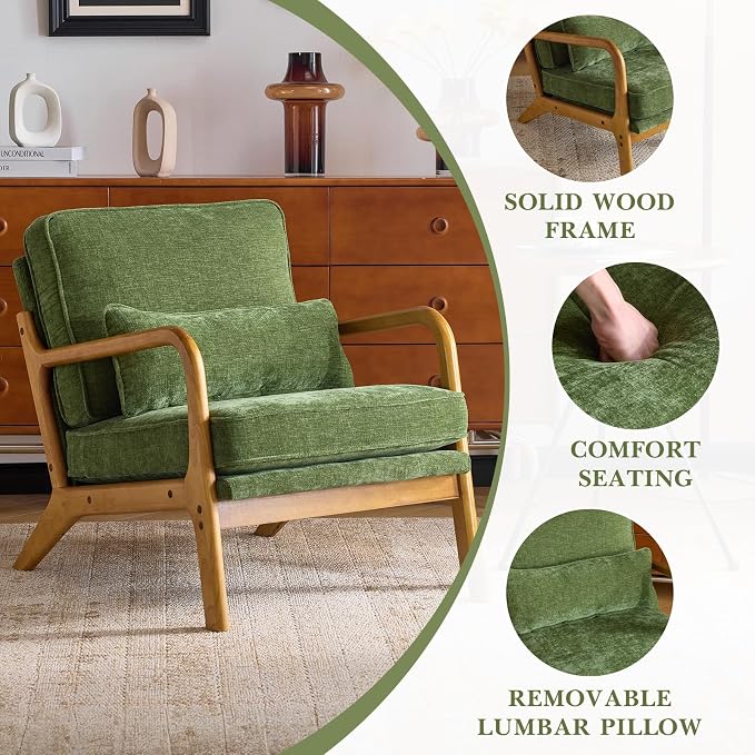 Karl home Mid Century Modern Accent Chair - Image 4