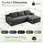 96" Sectional Couches for Living Room Cloud Couch Sofa - Image 2
